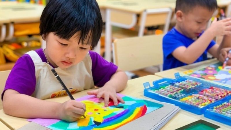 Ngày hội sáng tạo: Trải nghiệm nghệ thuật đầy màu sắc tại Mầm non Tú Sơn